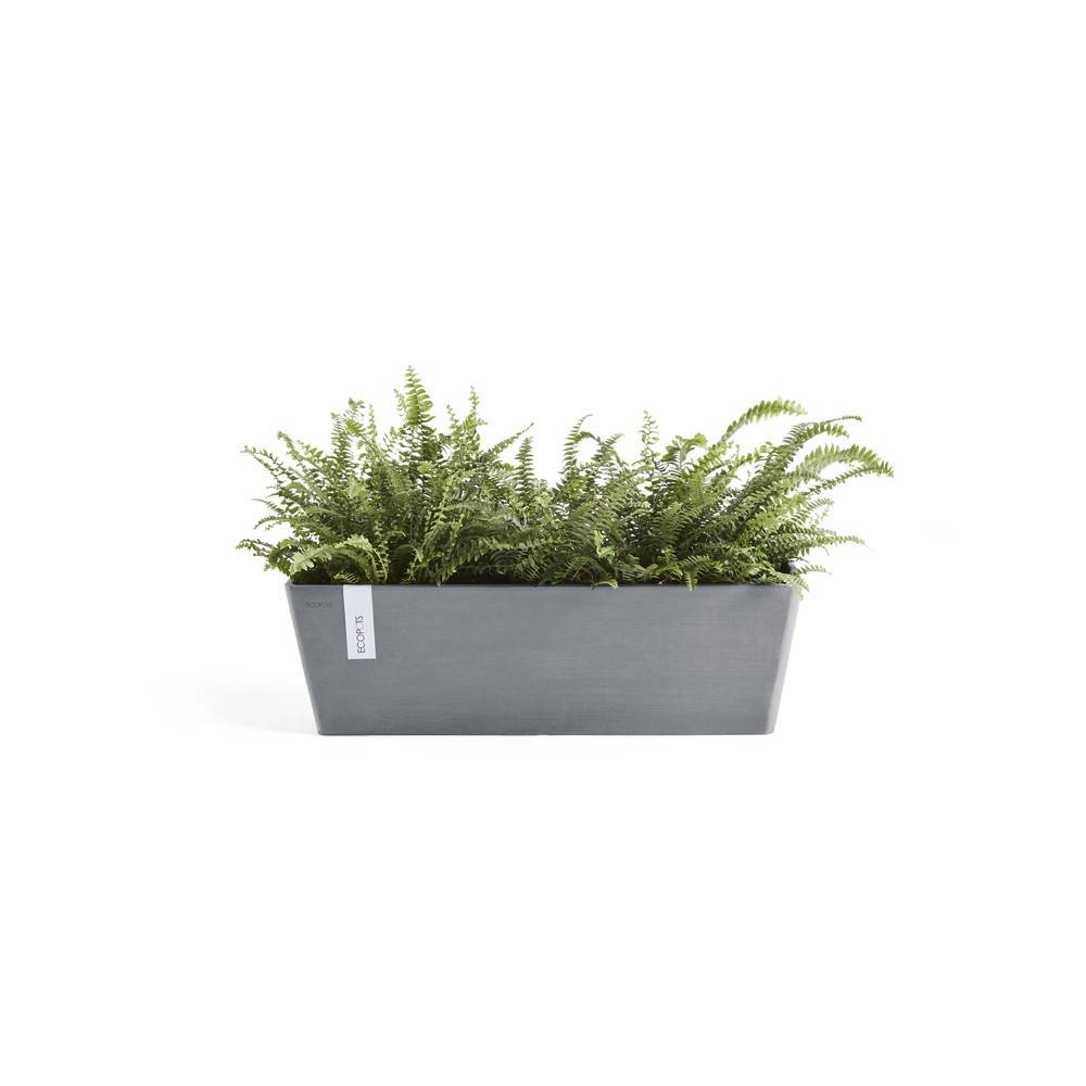 Ecopots - Pot Rectangulaire Bruges 65 New Bleu Gris - 65 x 17 x H. 17 cm - 13,5 L ECOPOTS - Imagen 1