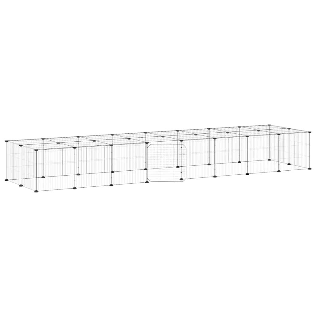 Vidaxl - Cage animaux de compagnie à 36 panneaux et porte Noir 280x70x35 cm vidaXL 3114060 - Imagen 1