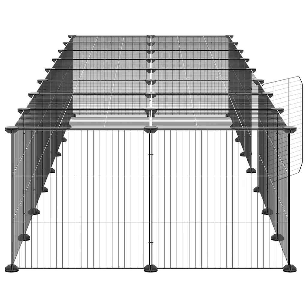 Vidaxl - Cage animaux de compagnie à 36 panneaux et porte Noir 280x70x35 cm vidaXL 3114060 - Imagen 3