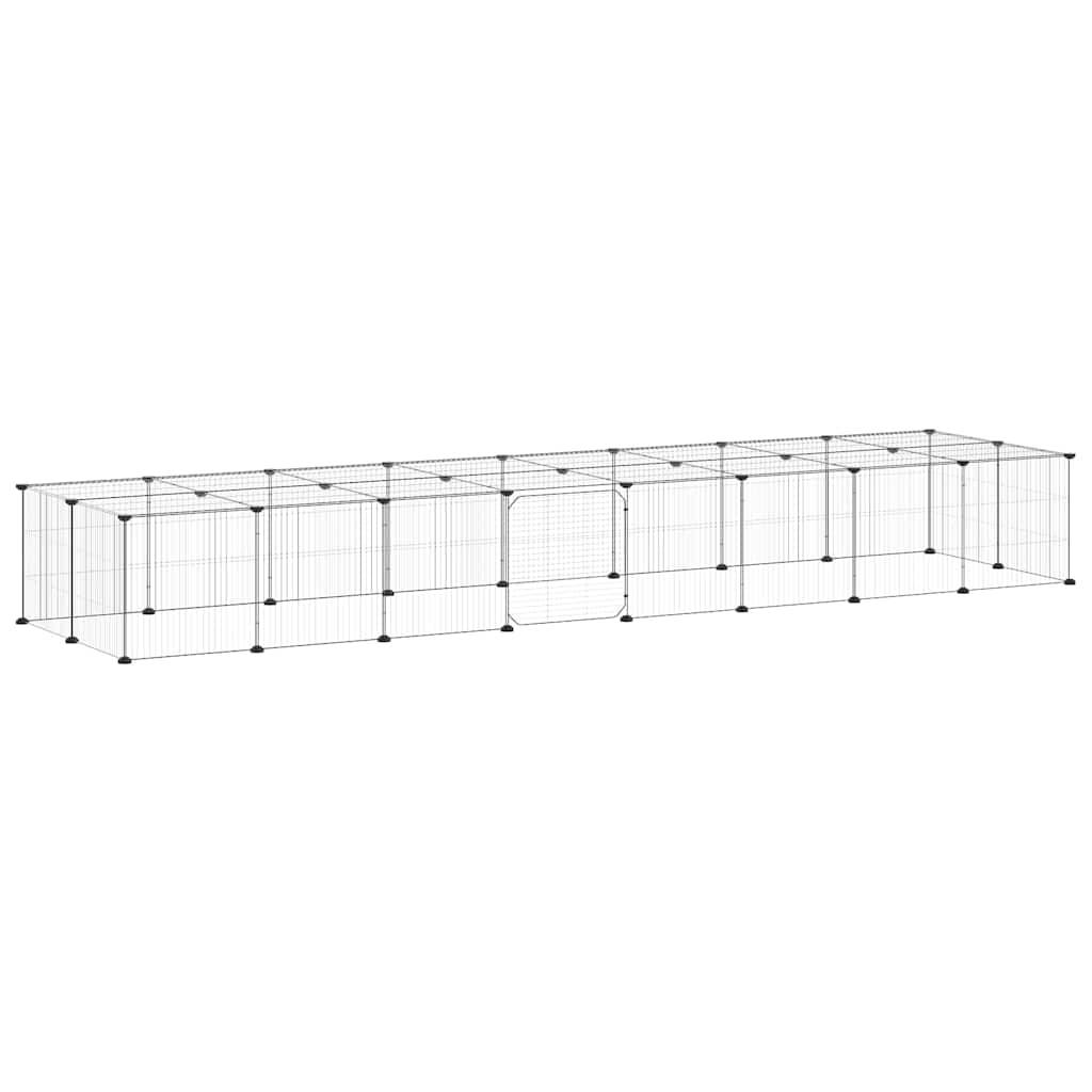 Vidaxl - Cage animaux de compagnie à 36 panneaux et porte Noir 280x70x35 cm vidaXL 3114060 - Imagen 5