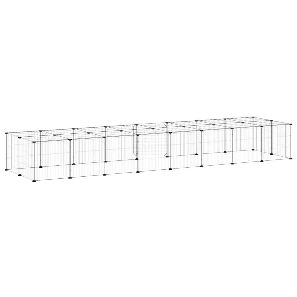 Vidaxl - Cage animaux de compagnie à 36 panneaux et porte Noir 280x70x35 cm vidaXL 3114060 - Imagen 4
