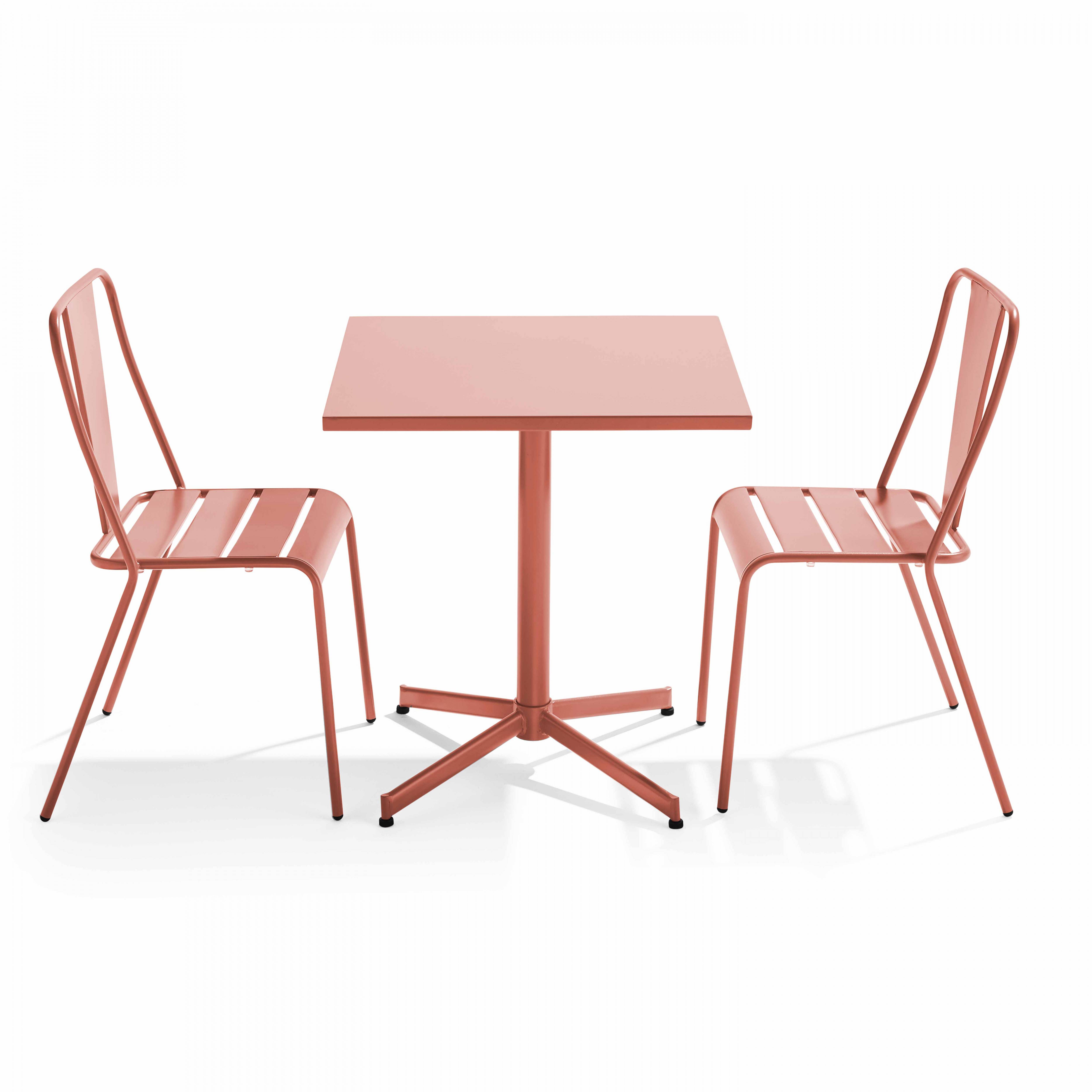 Oviala - Ensemble table inclinable de jardin et 2 chaises argile Palavas - Oviala - Imagen 1