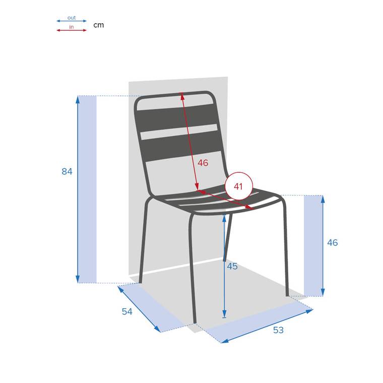 Hesperide - Chaise de jardin empilable "Phuket" argile en acier traité époxy Hespéride - Imagen 7