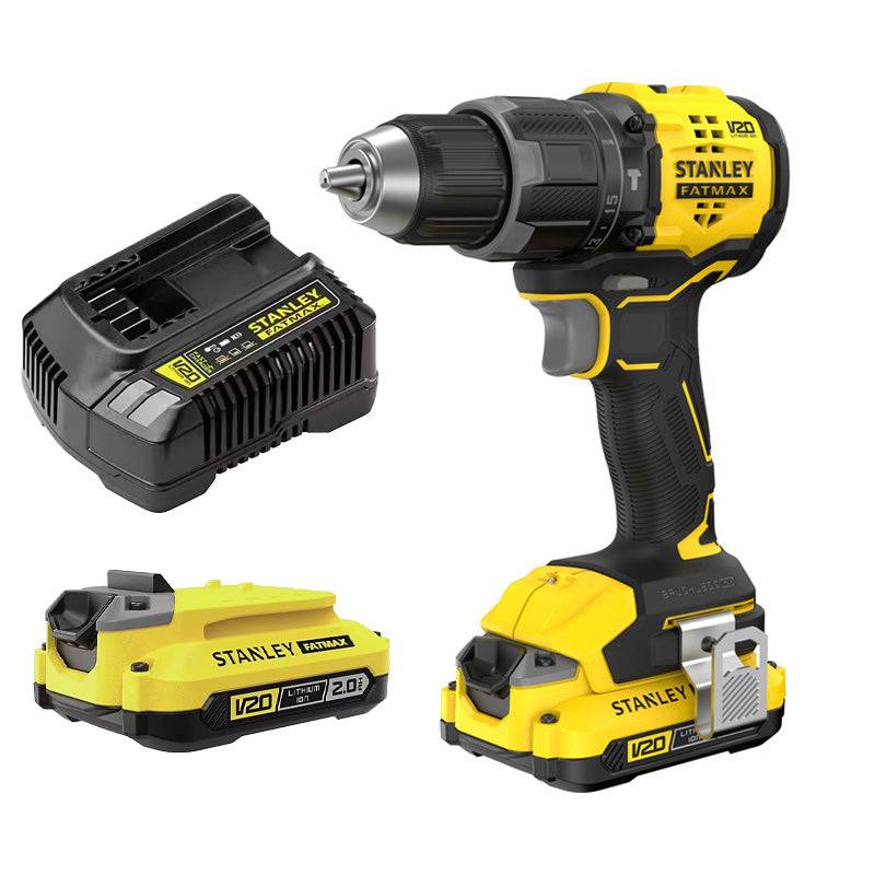stanley - Perceuse Visseuse À Percussion 60 Nm Brushless - Lithium 18V - 2 Batteries 2 Ah En Kit  - SFMCD716D2T-QW STANLEY FATMAX V20 Stanley - Image 2