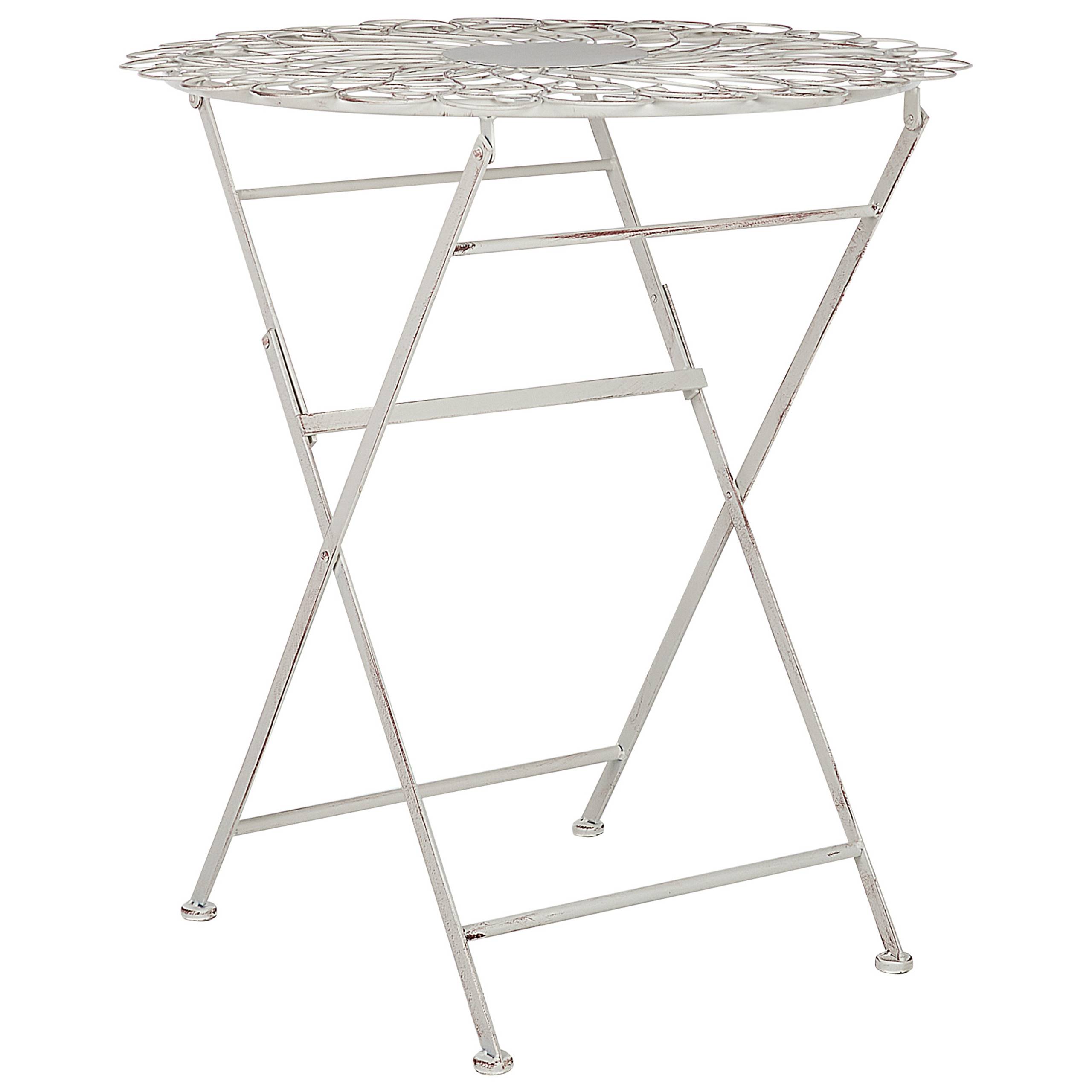 Beliani - Set de bistrot, 2 Personnes Métal Blanc STIFFE - Beliani - Imagen 7