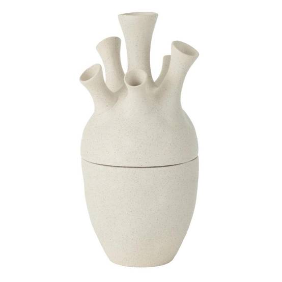 Vase Corail en Argile "Seymour" 29cm Blanc - Image 1
