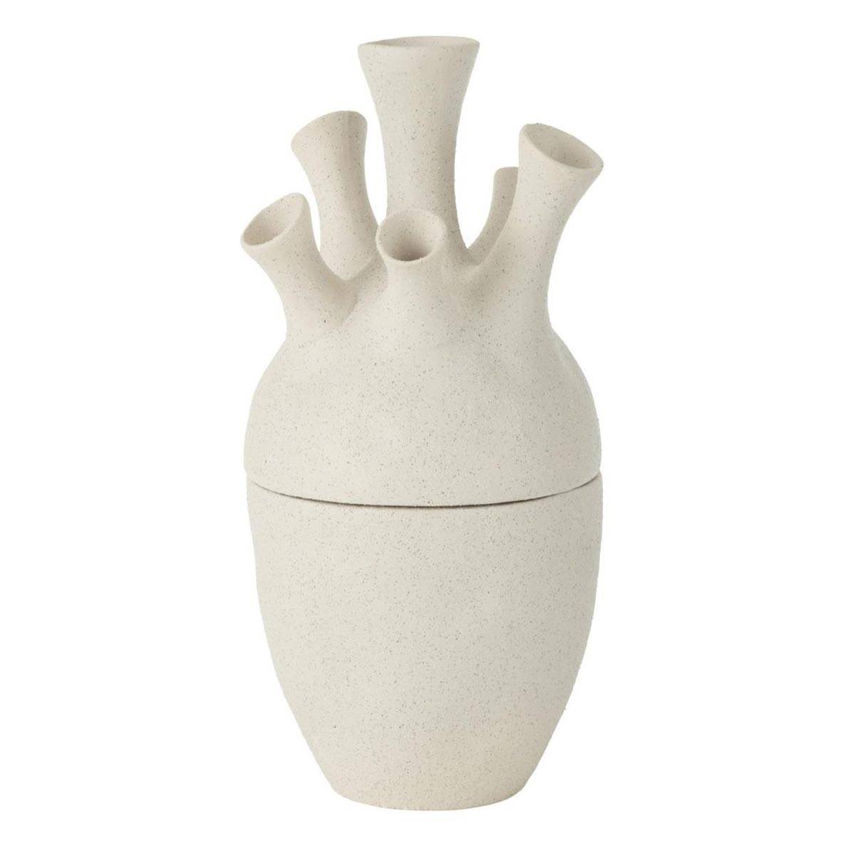 Vase Corail en Argile "Seymour" 29cm Blanc