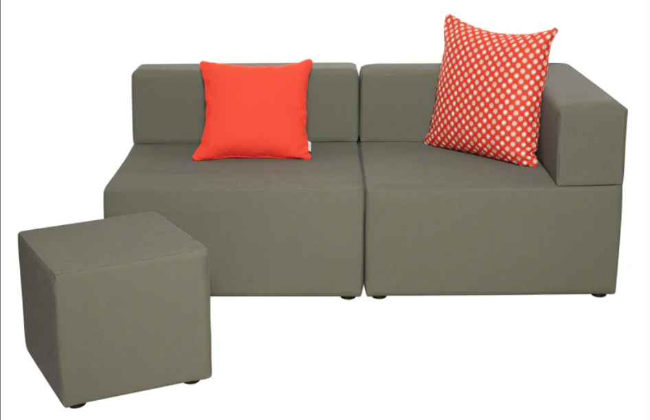 SERENA | Pouf extérieur Kaki COZIP | 40x40xh40 cm - Image 2