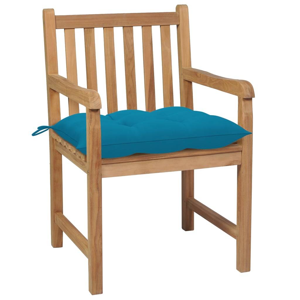 Chaises de jardin lot de 4 teck bleu clair 58 x 60 x 90 cm - PANGIVO - Image 3