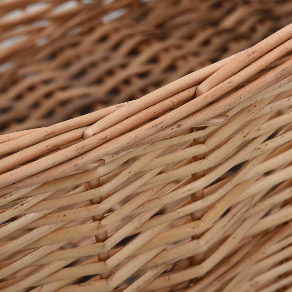 Très grand panier à bûches en osier naturel poignées pour cheminée 88 cm – ComfortXL Outdoor Living - Image 7