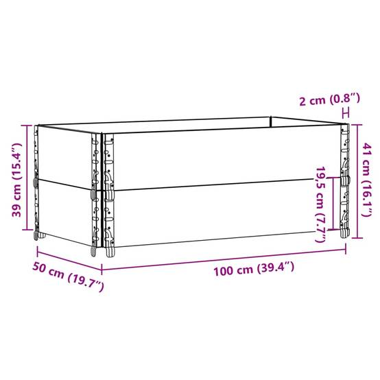 Jardiniere plastique Vince Vert 100 X 50 X 41 cm - Prolenta Premium - Image 8