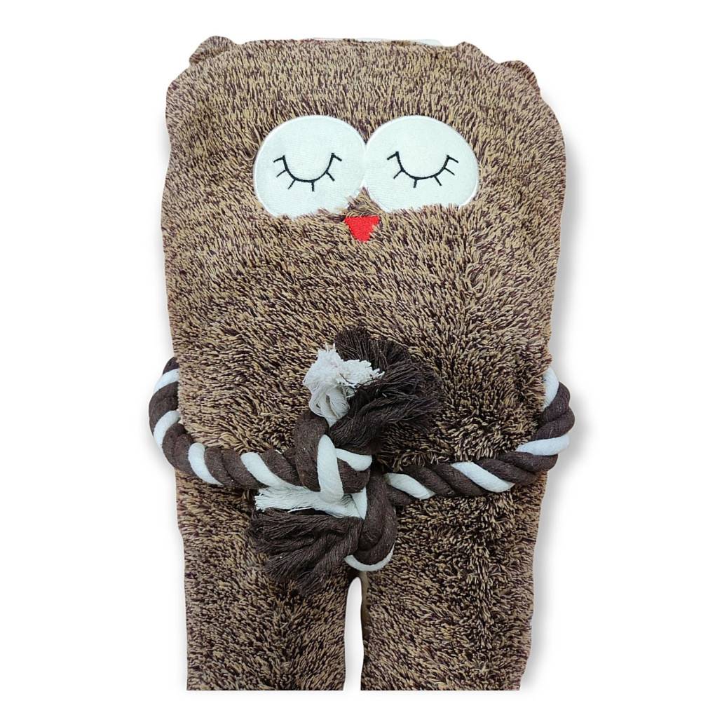Flamingo - Peluche XL Hibou BONNY brun longueur 65 cm jeux pour chien - Imagen 4