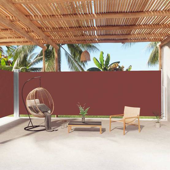Store banne | Auvent latéral rétractable Marron 200x1000 cm Maison Chic - Image 2