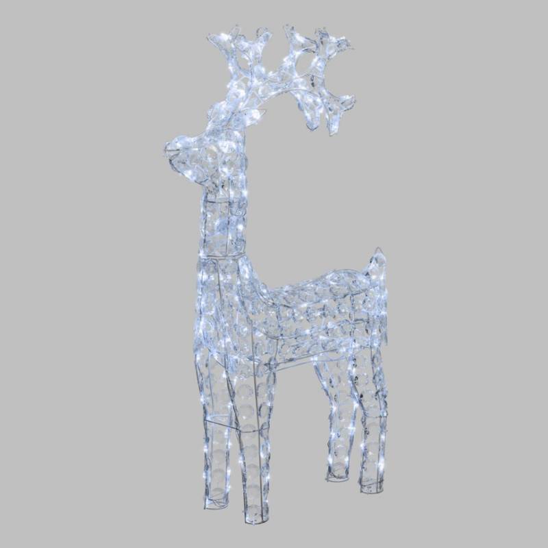 Lotti - Renne lumineux 3D cristaux acrylique H90CM 200 led blanc froid fixe extérieur professionnel 24V Lotti - Imagen 1