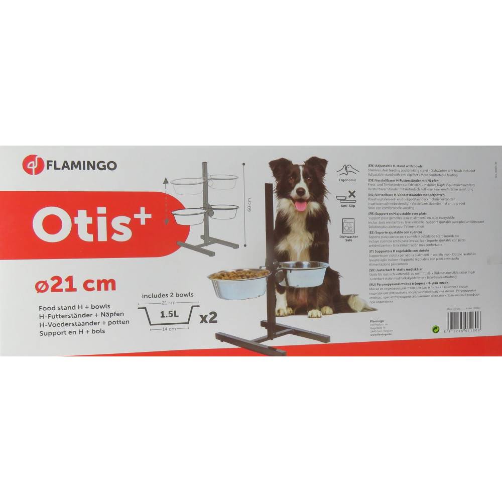 Bar a chien Otis hauteur max 60 cm bol ø 21 cm 1,5 litres pour chien. - Imagen 3