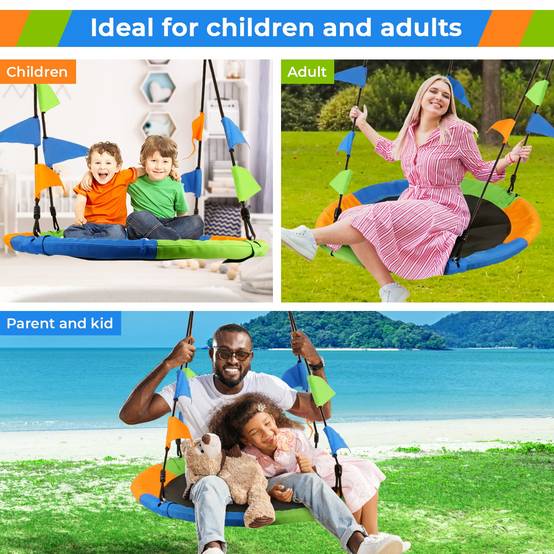 Réglable Hauteur Balançoire Nid D'oiseau Relaxdays - Pour Jardin, 150 Kg Max, Réglable En Hauteur - 100 Cm, Multicolore Siège 100 Cm Multicolore Réglable Hauteur Balançoire Nid D'oiseau Relaxdays - Pour Jardin, 150 Kg Max, Réglable En Hauteur - 100 Cm, Multicolore Siège 100 Cm Multicolore