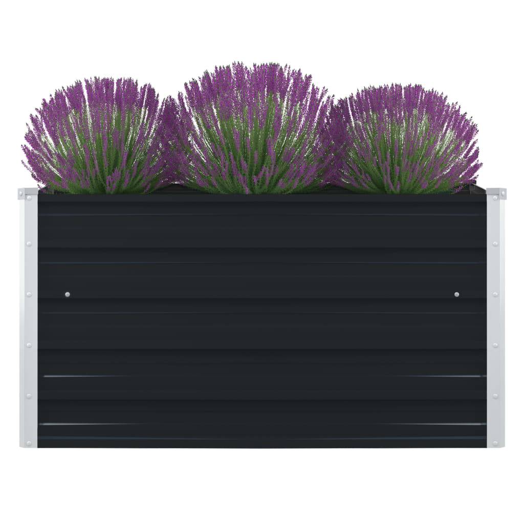 PANGIVO - Jardinière Acier Galvanisé Anthracite 100 x 100 x 45 cm - PANGIVO - Image 1