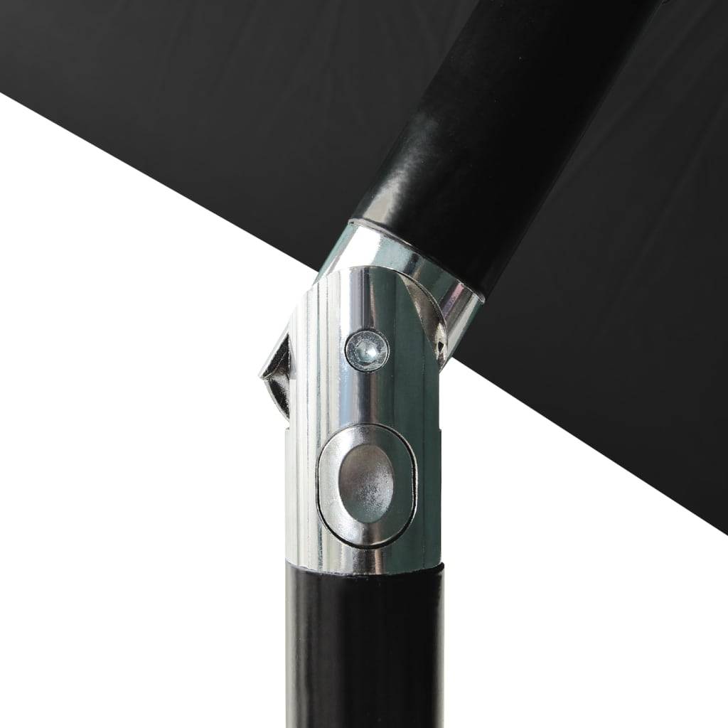Helloshop26 - Parasol à 3 niveaux avec mât en aluminium 2 m noir - Imagen 6