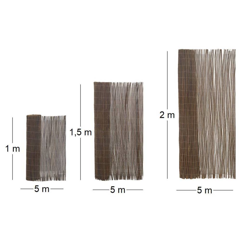 Jardindeco - Canisse en osier naturel 2 x 5 m - Imagen 3