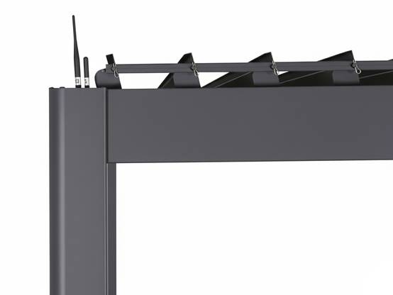 Hesperide - Kit pergola bioclimatique électrique Evora Graphite 4 x 3 m Hespéride + 2 stores 4 m - Image 6