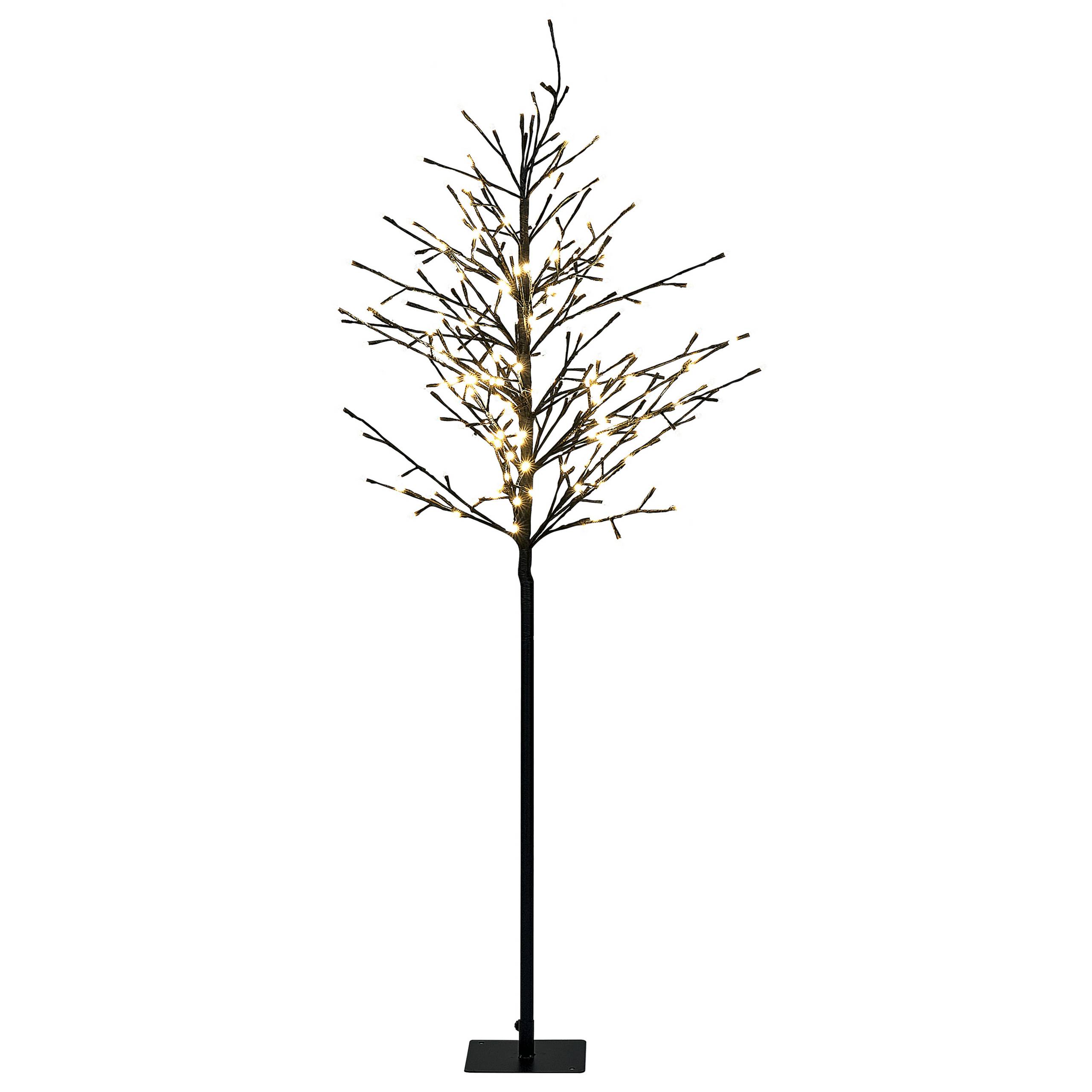 Beliani - Sapin de Noël Décoration LED en Métal noir 150 cm Décoration Saisonnière pour la Maison et le Jardin avec Lumières Noël Chic - Imagen 1