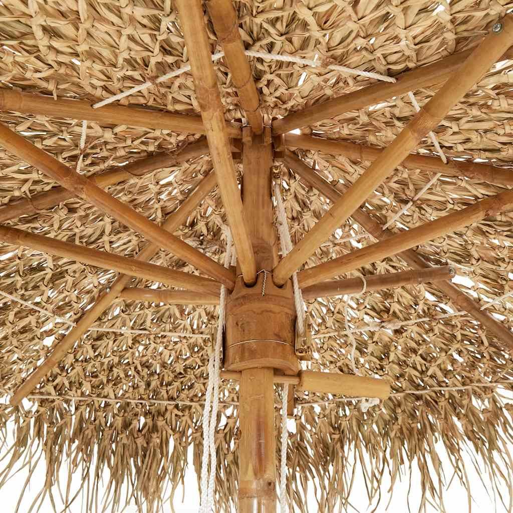 Parasol bambou et feuille de bananier naturel 240 x 240 x 260 cm - PANGIVO - Image 7