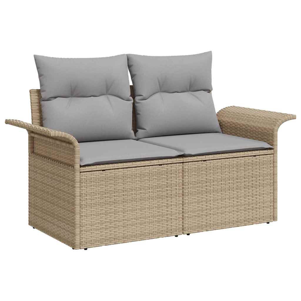 Salon de Jardin 5 Places Beige – Résine Tressée Modulable, Coussins Confortables – ComfortXL Outdoor Living - Image 5