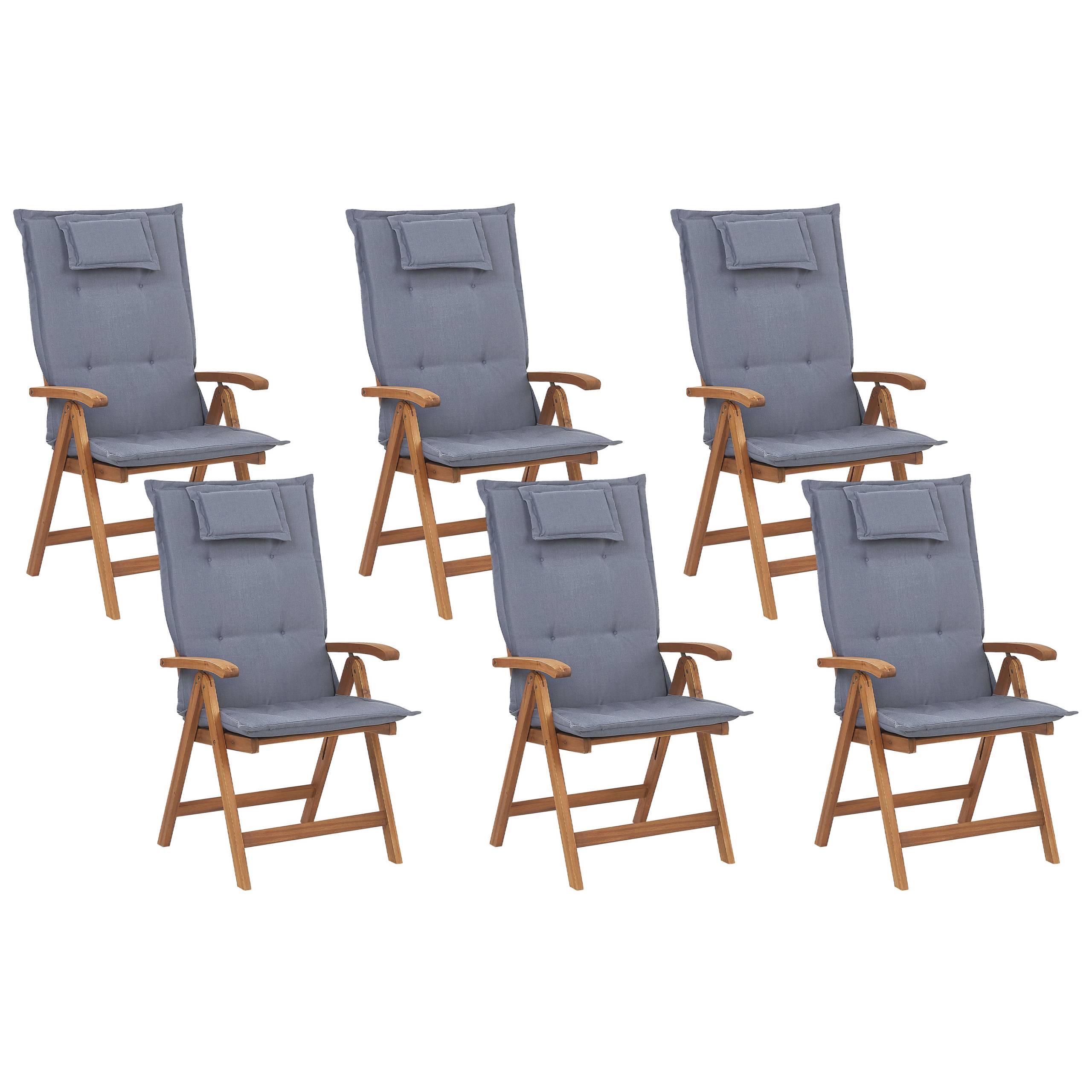 Beliani - Chaise de jardin Acacia Bleu JAVA - Beliani - Imagen 2