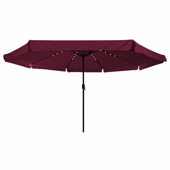 Parasol de jardin polyester bordeaux 395 x 395 x 245 cm - PANGIVO - Image 2