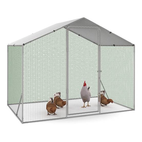 Enclos poulailler 3 m² parc grillagé 2,20x1,4 M acier galvanisé - Image 2