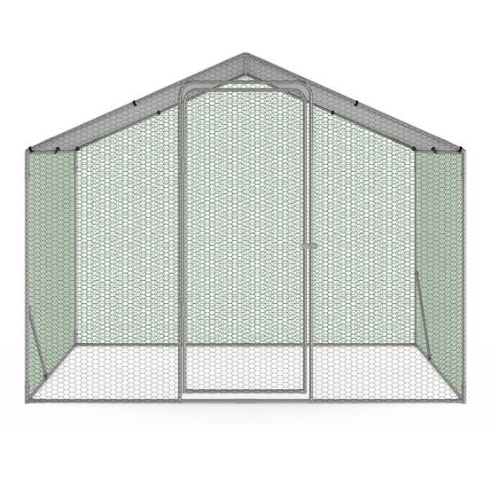 Enclos poulailler 3 m² parc grillagé 2,20x1,4 M acier galvanisé - Image 3