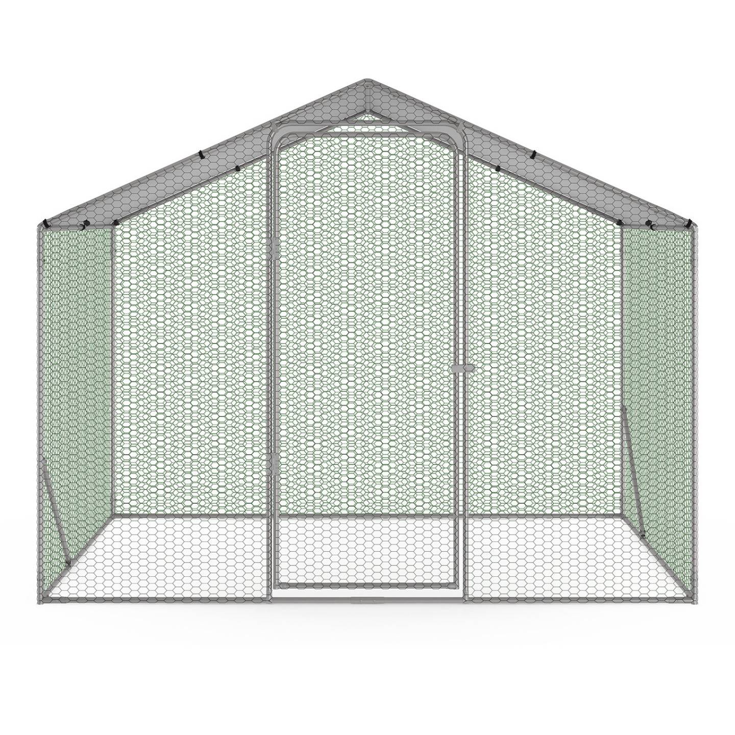Enclos poulailler 3 m² parc grillagé 2,20x1,4 M acier galvanisé - Image 3