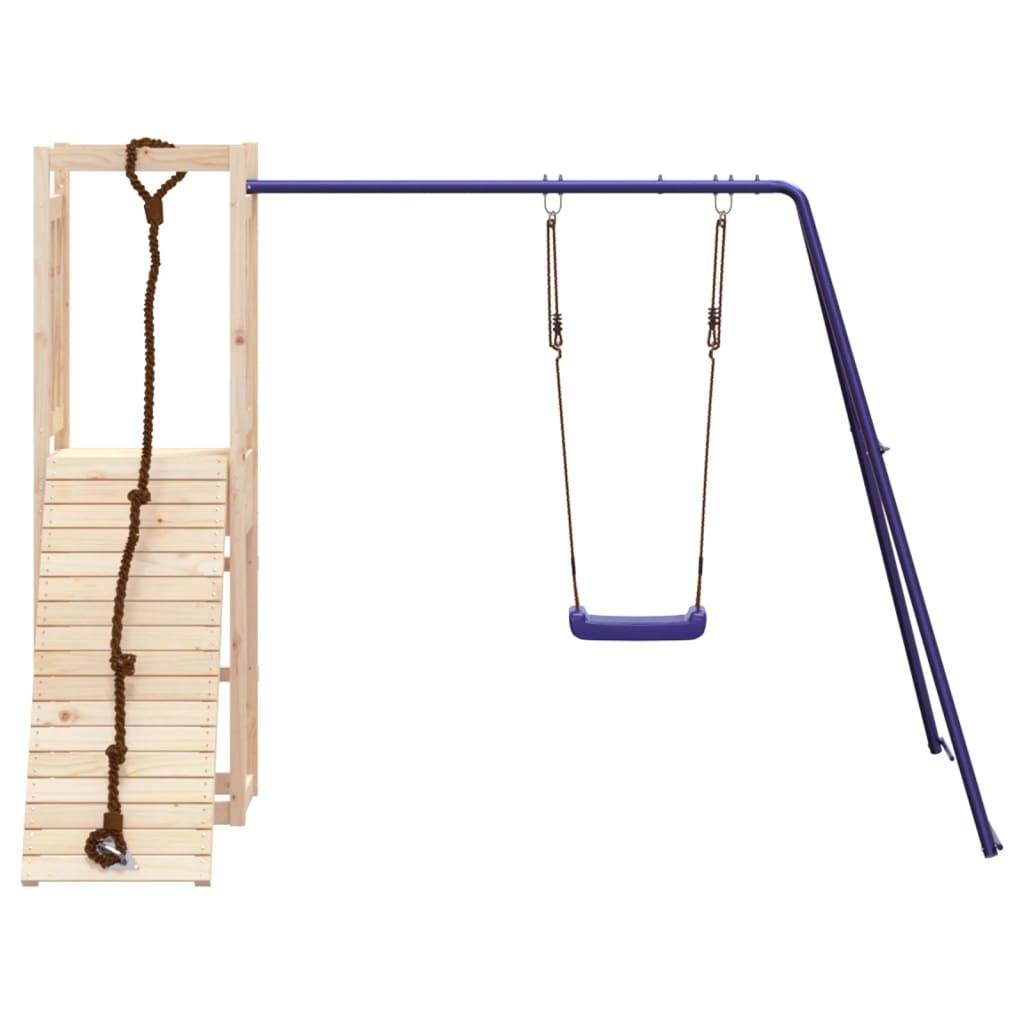 Helloshop26 - Aire de jeux d'extérieur balançoires toboggan portiques robuste jeux jardin 237 x 184 x 169 cm bois de pin massif - Imagen 3
