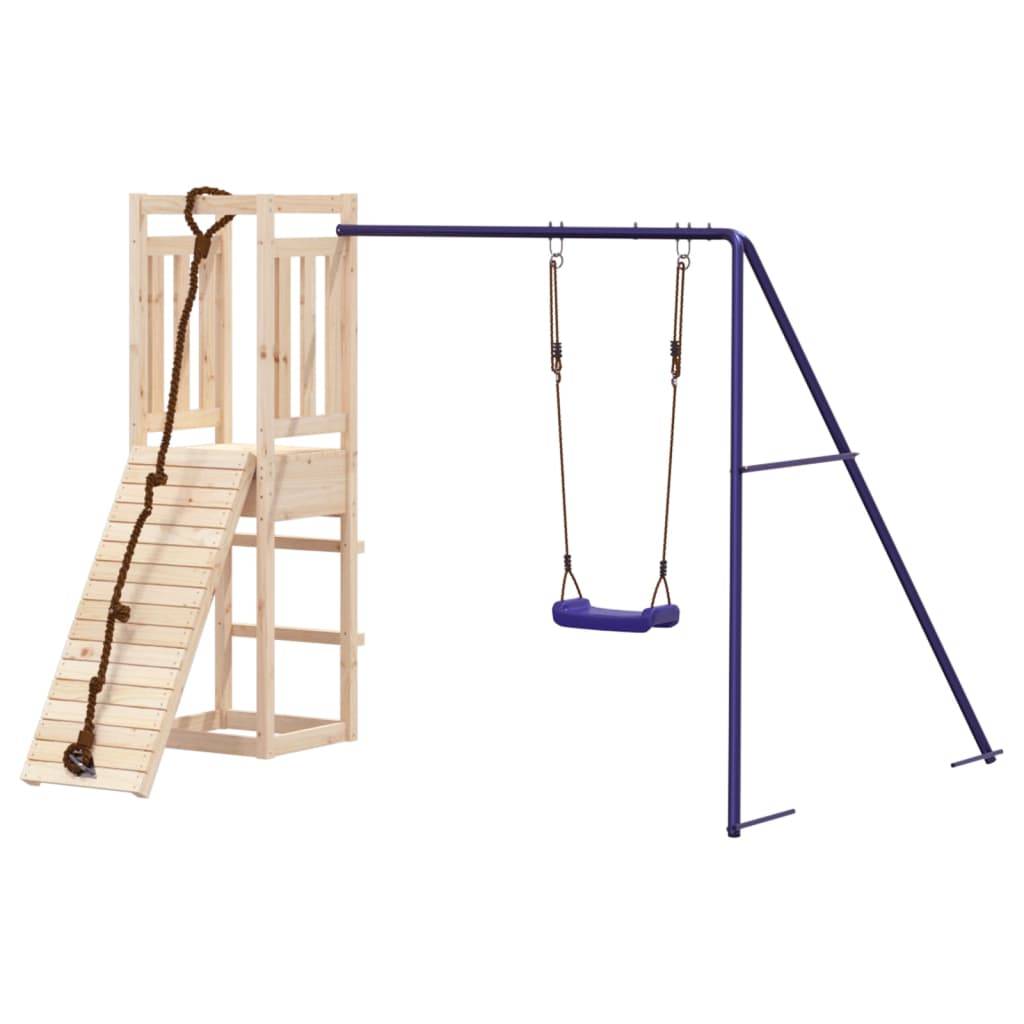 Helloshop26 - Aire de jeux d'extérieur balançoires toboggan portiques robuste jeux jardin 237 x 184 x 169 cm bois de pin massif - Imagen 2