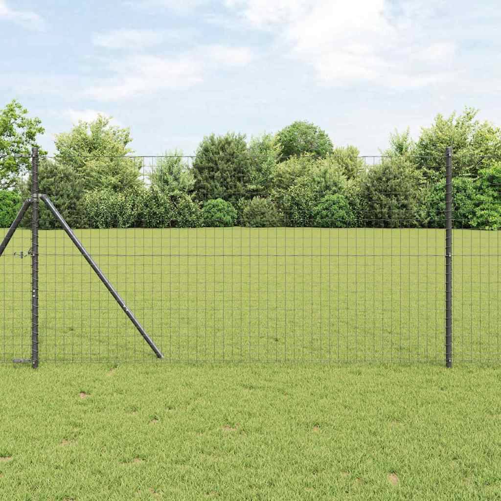 PANGIVO - Clôture acier et PVC grise 1,4 x 10 m, Poids :22.36kg - PANGIVO