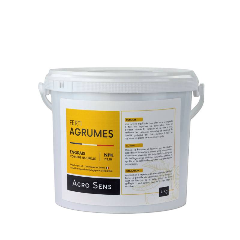Ferti Agrumes - Engrais pour agrumes, citronniers, orangers - Seau 4 kg