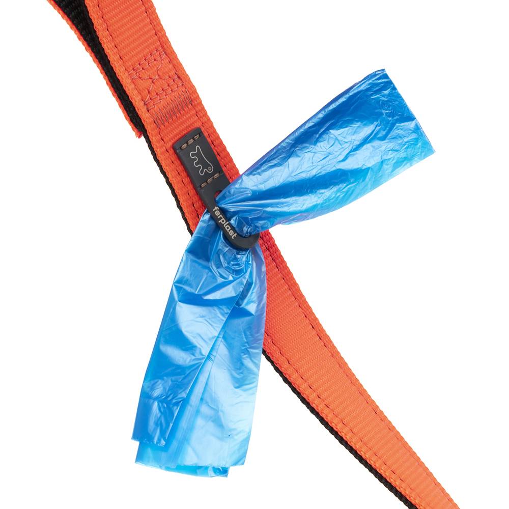 Ferplast - DUAL G25/110  COLOURS Laisse chien 25 mm x L 110 cm Orange - Imagen 2