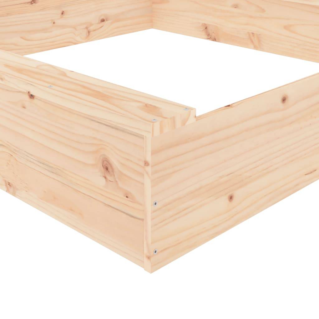 Bac à sable - Maison de jeu pour enfants avec sièges carré bois de pin massif-JU12122 - Image 7