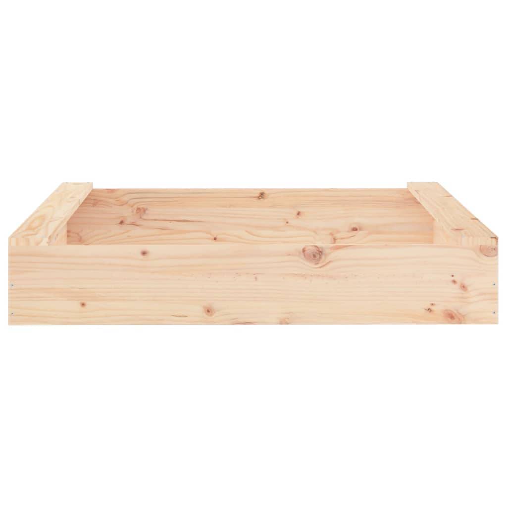 Bac à sable - Maison de jeu pour enfants avec sièges carré bois de pin massif-JU12122 - Image 4