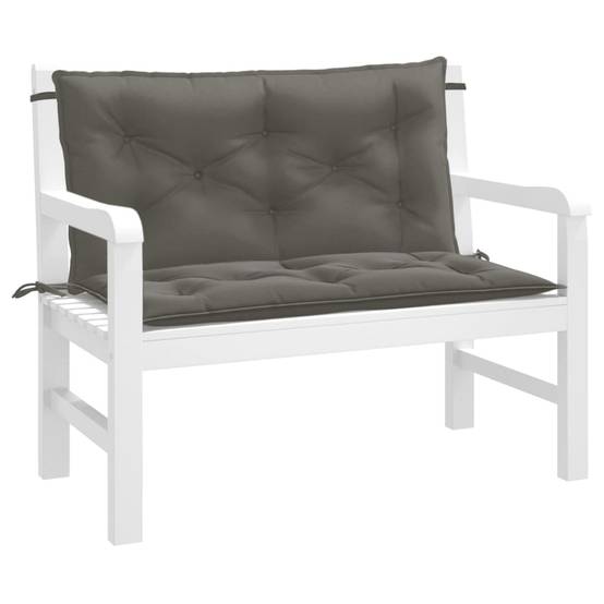 ComfortXL - Coussins pour banc avec dossier Tissu Durable Rembourrage Moelleux pour Salon de Jardin Gris Foncé 100x50 cm – ComfortXL Outdoor Living - Image 1