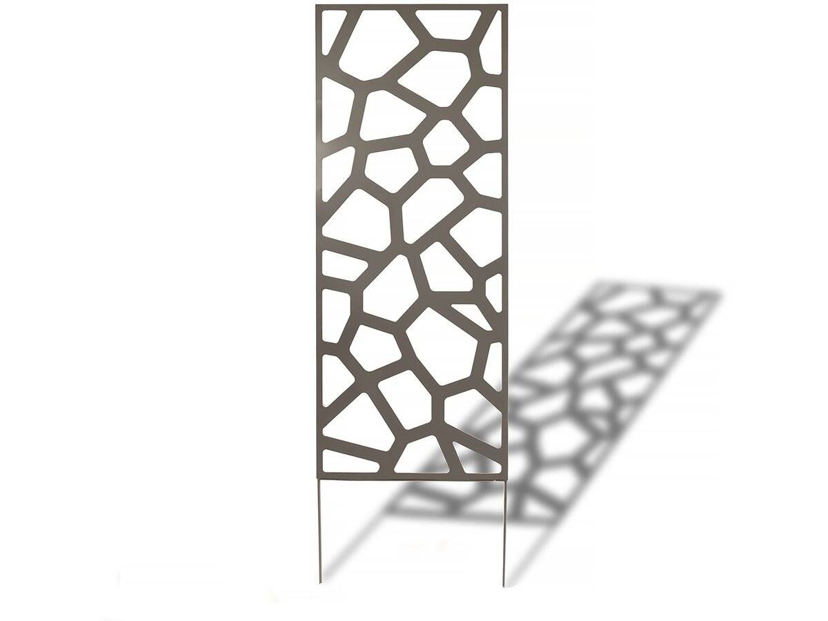 Habitat Et Jardin - Panneau Décoratif - " Stone" - Lot De 4 - 0.60 X 1.50 M - Taupe -nortene