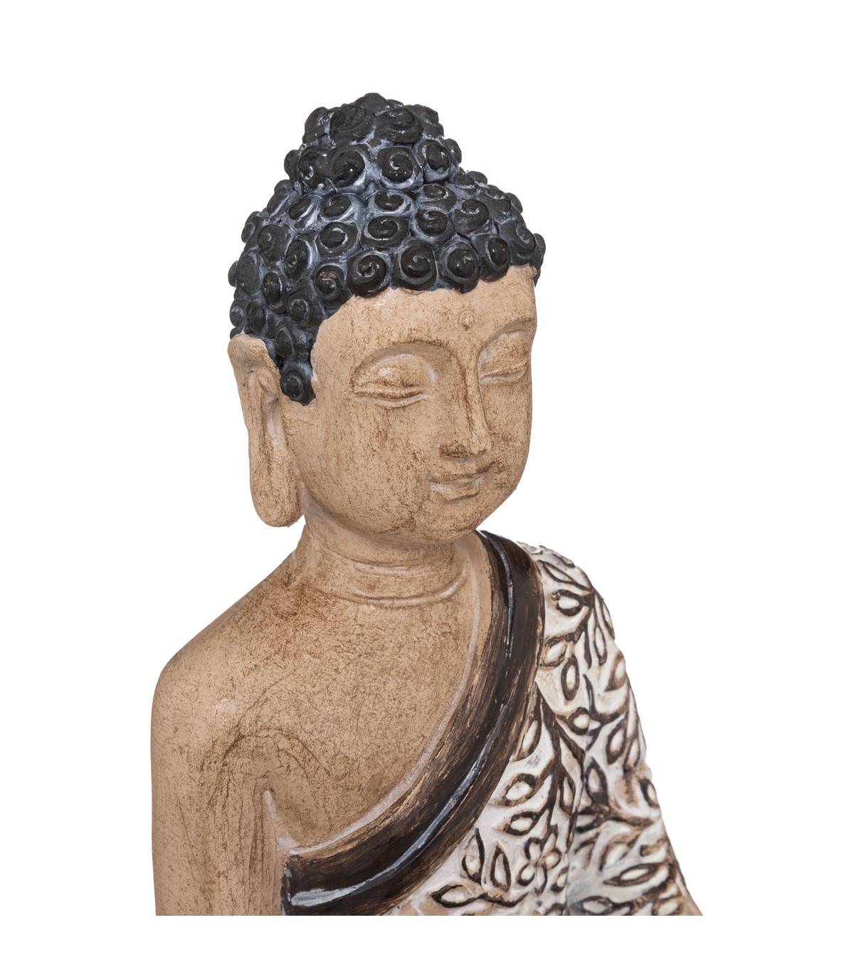 Statue décorative Bouddha assis en résine multicolore H 22,5 cm - Imagen 2