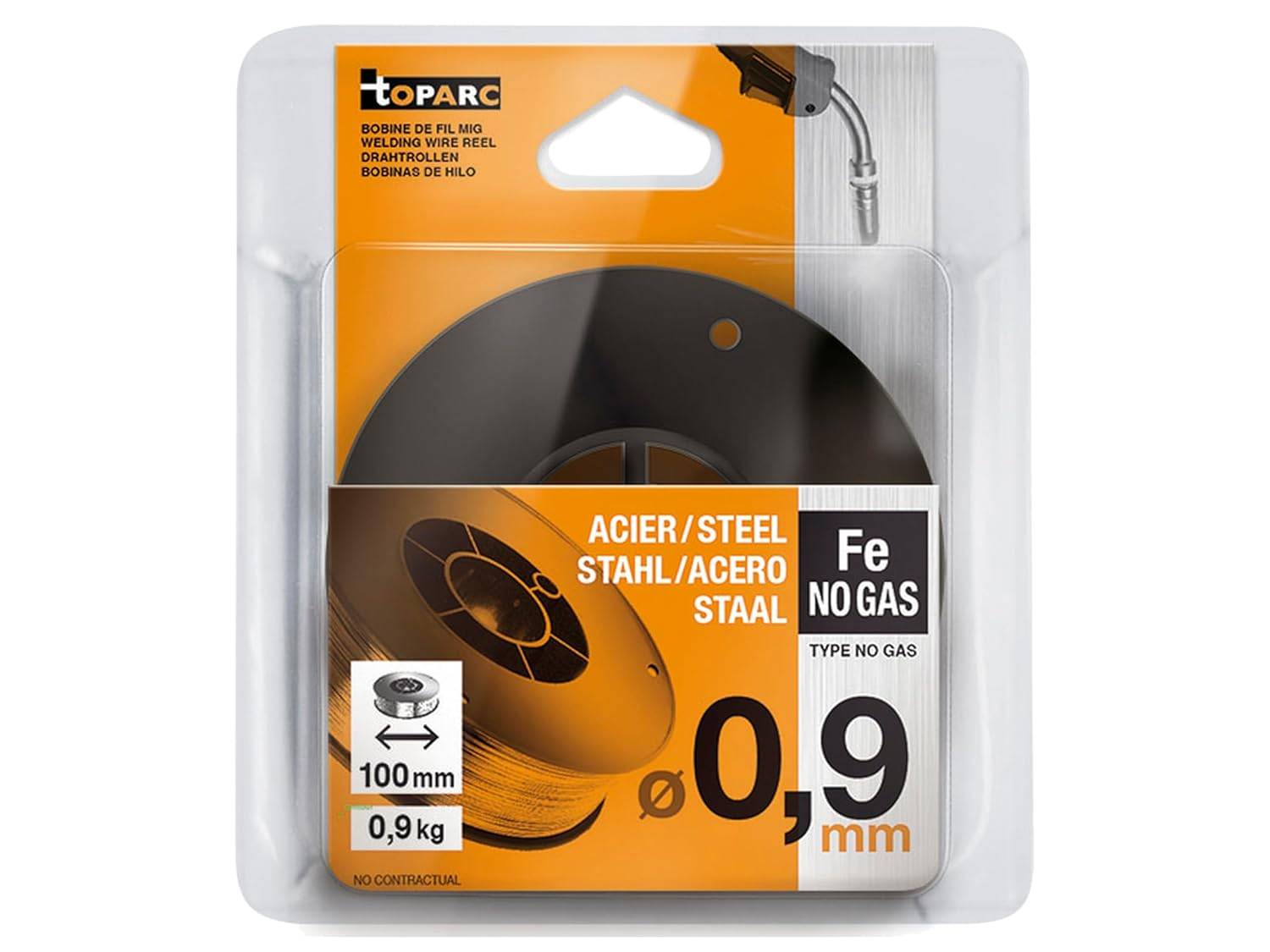 Fil fourré sans gaz GYS TOPARC 086265 - Bobine plastique S200 - Ø0,9mm - E71T-GS - 4,5kg Gys - Image 3