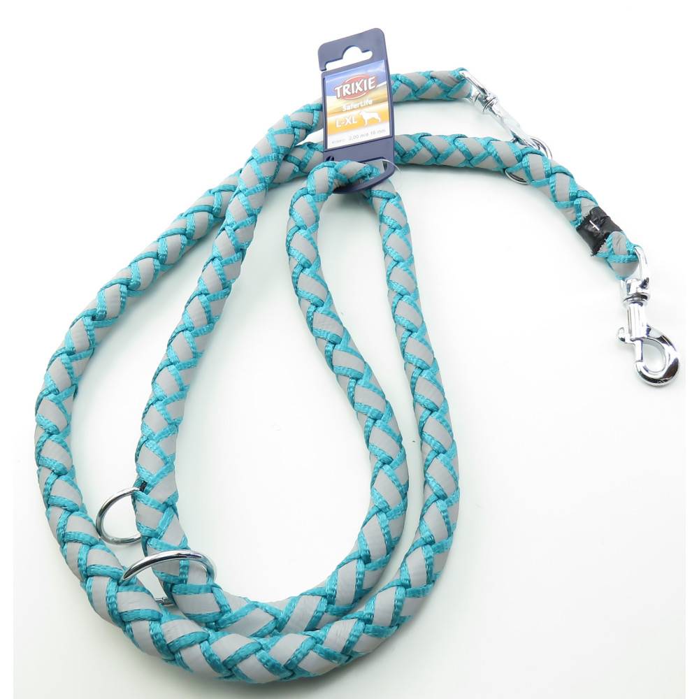 Trixie - Trixie - Laisse Cavo Reflect  ø18mm x 2 mètres L-XL. réglable. Océan. pour chien - Imagen 1