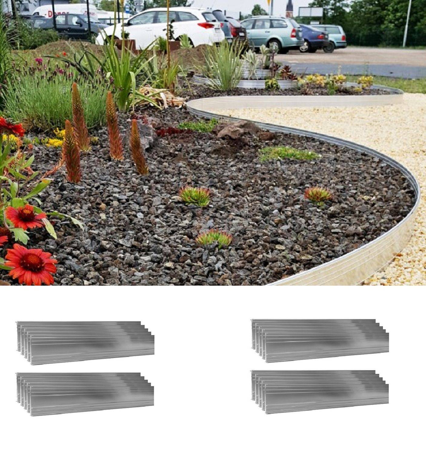 Green-Split - Bordure de Jardin en aluminium ultra solide, Bordure Jardin Hauteur: 14 cm, Longueur: 25 m, Green-split - Imagen 3