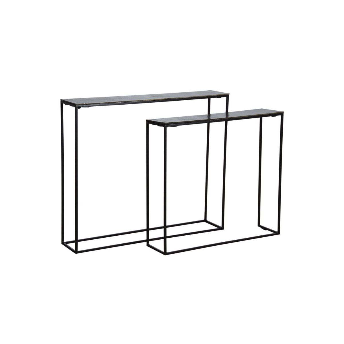 Aubry Gaspard - Consoles en métal zinc antique (Lot de 2) - Imagen 1