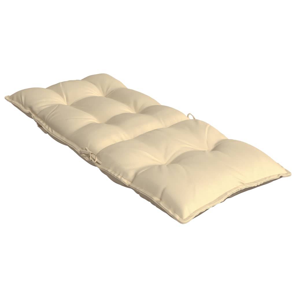 Coussins de chaise à dossier haut tissu oxford beige 120 x 50 x 7 cm, poids:3.75kg - PANGIVO - Image 6
