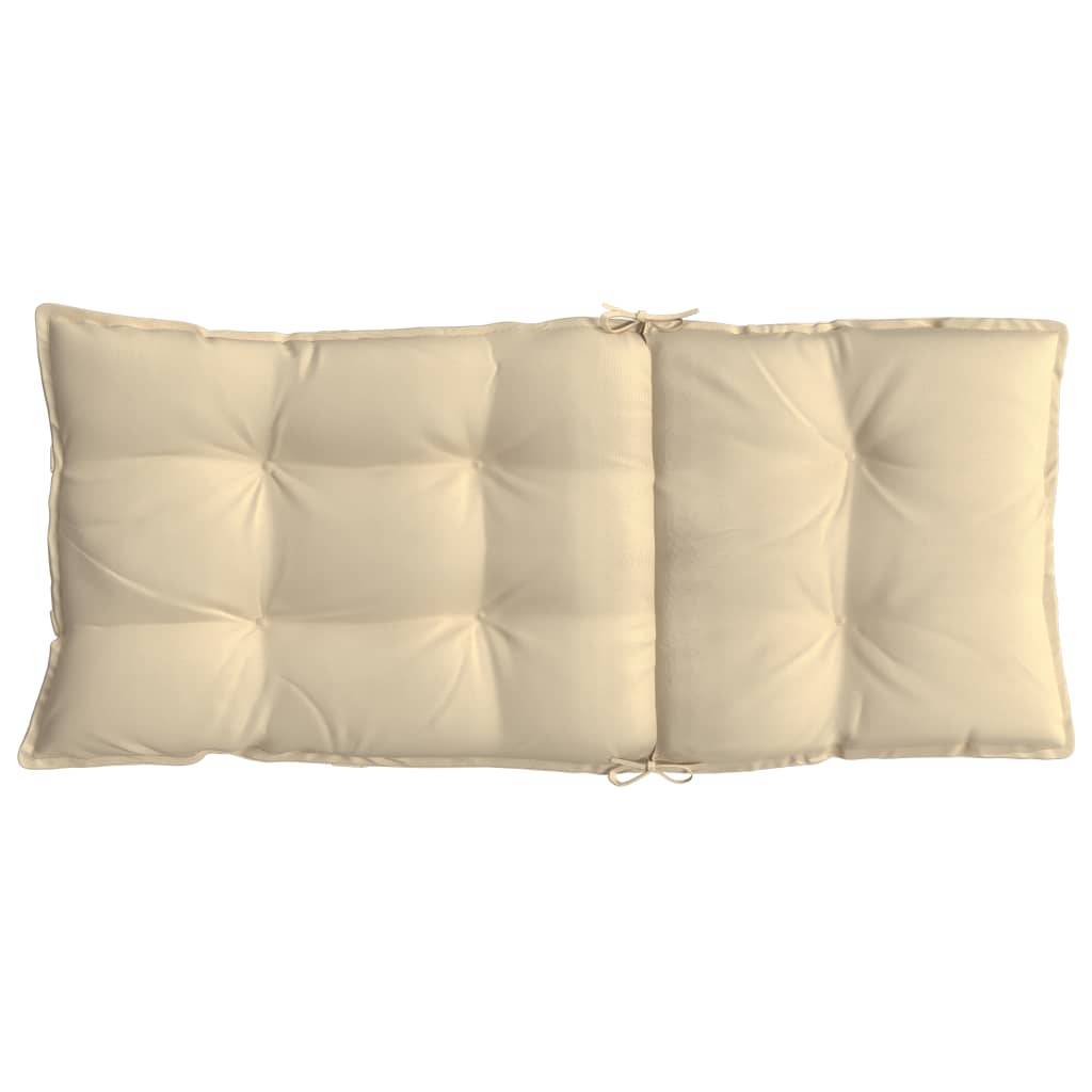 Coussins de chaise à dossier haut tissu oxford beige 120 x 50 x 7 cm, poids:3.75kg - PANGIVO - Image 7