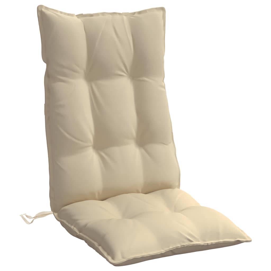 Coussins de chaise à dossier haut tissu oxford beige 120 x 50 x 7 cm, poids:3.75kg - PANGIVO - Image 5