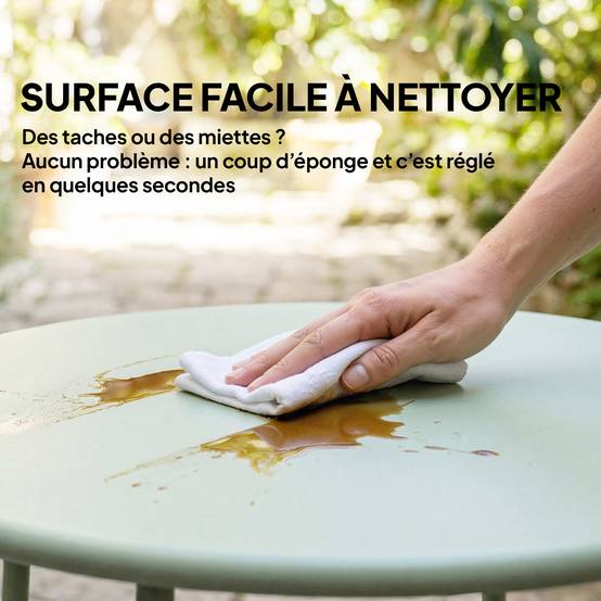 Table Basse Jardin Métal Terrasse Base Croisée Ronde Ø50x45cm Vert Foncé - ComfortXL Outdoor Living - Image 7